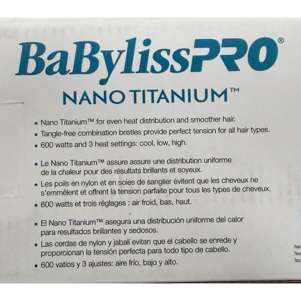 BaBylissPRO Nano Titanium 2" Compact Hot Air Brush - Picture 3 of 5